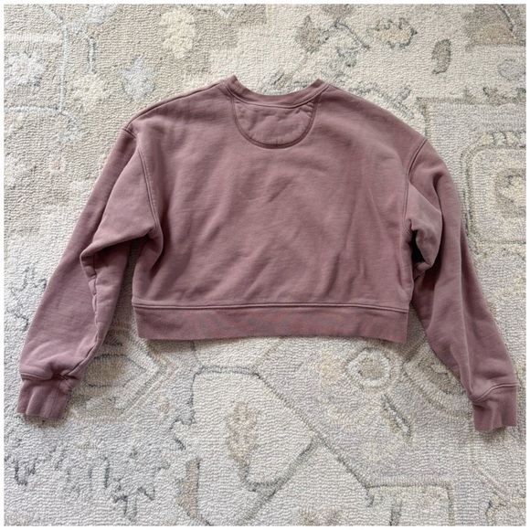 Girlfriend Collective Mauve 50/50 Cropped Sweatshirt XS - Picture 5 of 10
